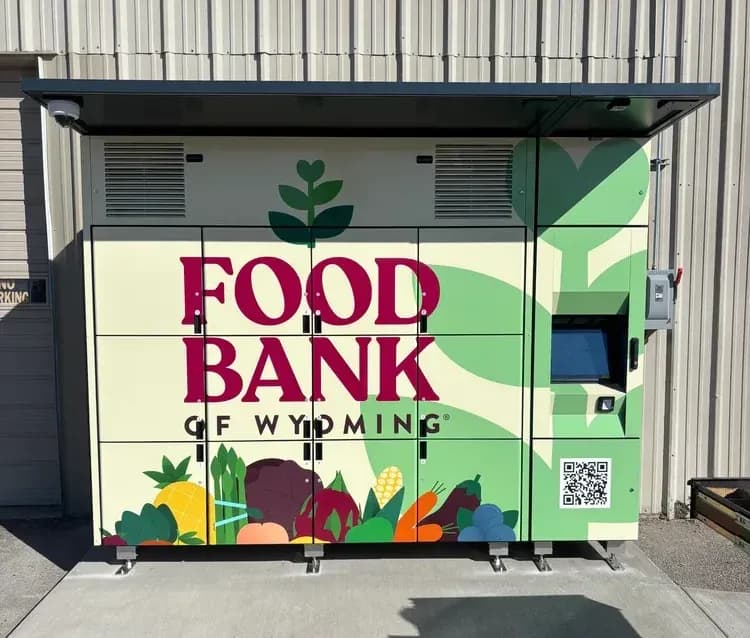 Wrapped lockers, Food Bank of Wyoming