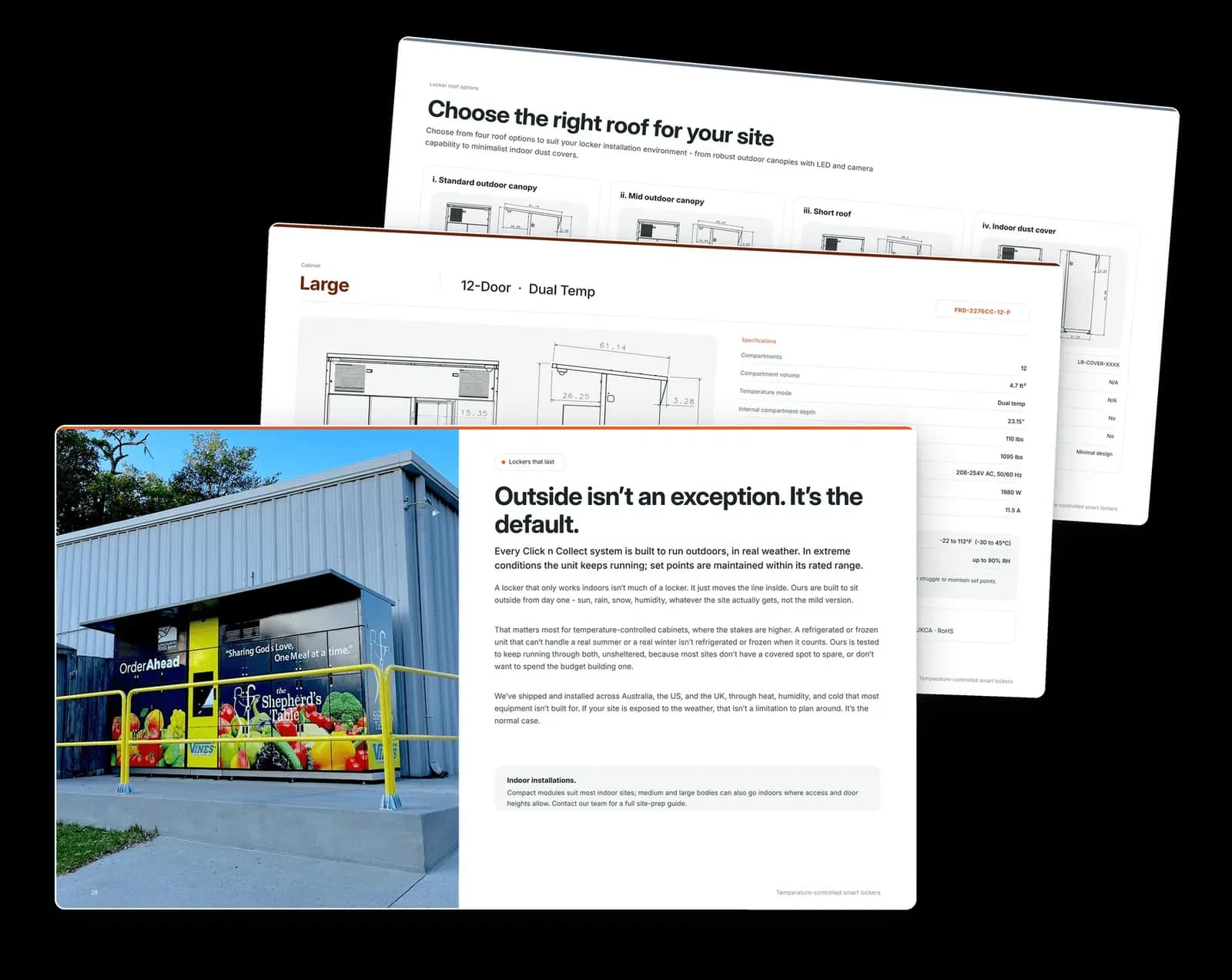 Pages from the temperature-controlled product catalog