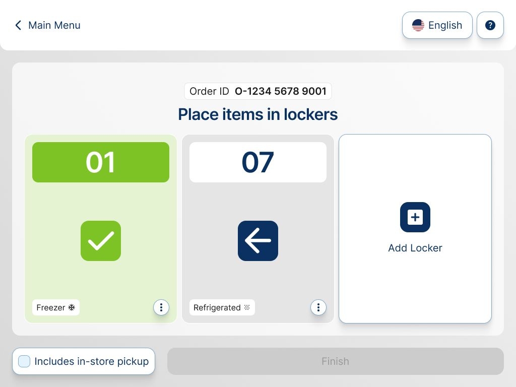 Clear guidance, every step. Staff can quickly load items, navigate compartments, and expand capacity without slowing down.
