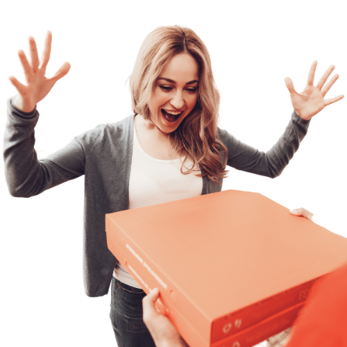 Person receiving package from Body Corporate Locker