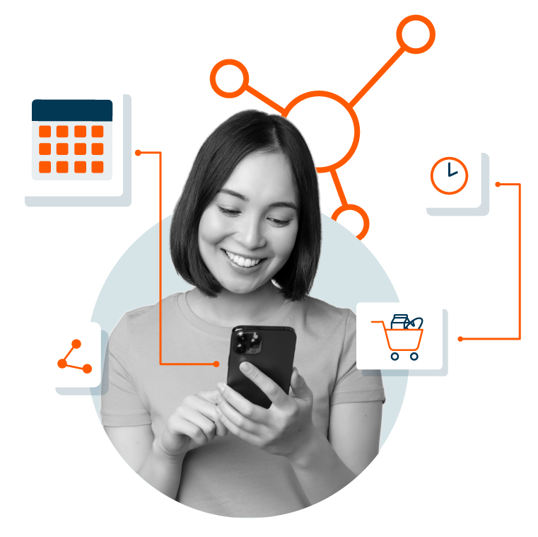 Customer on mobile Customer on mobile